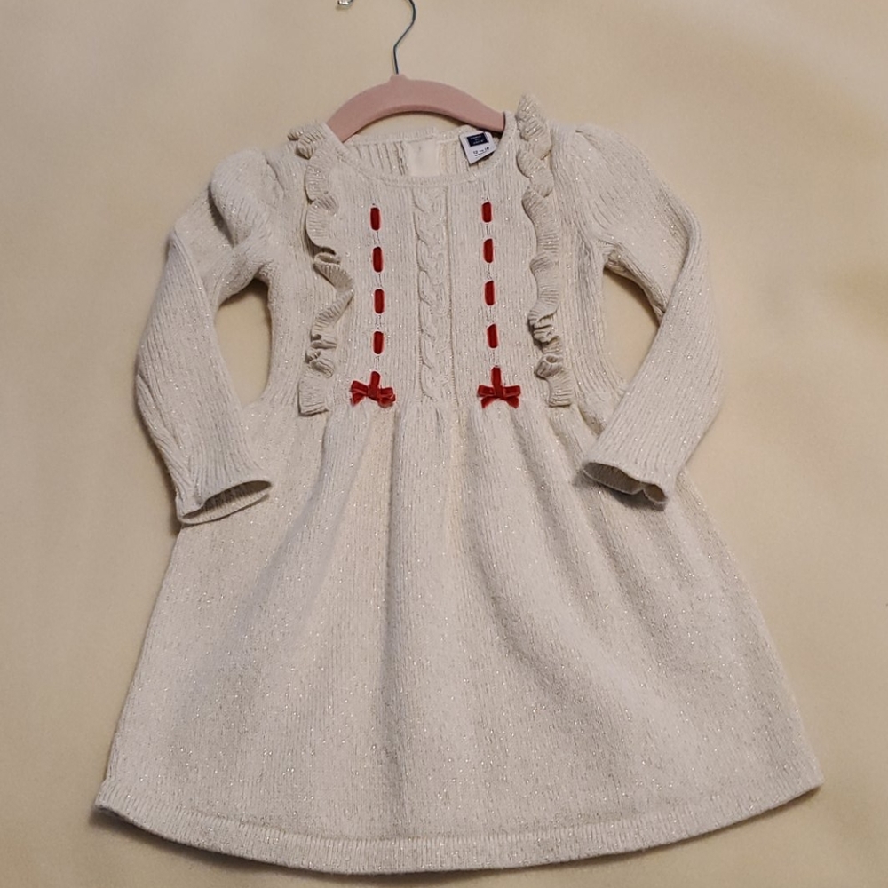 Gold toddler Janie and Jack sweater dress